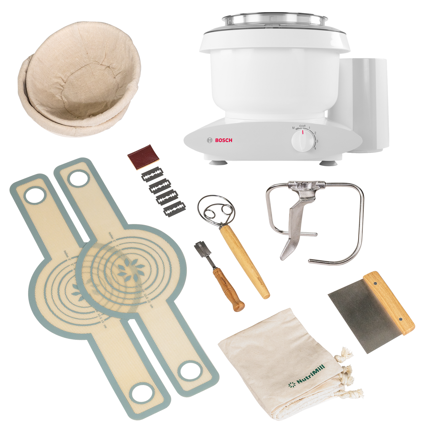 Bosch Universal Plus White Mixer w/Sourdough Bundle