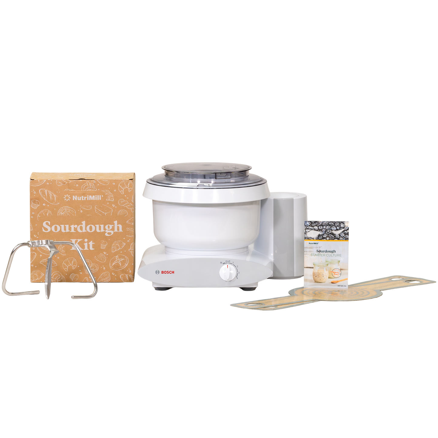 Bosch Universal Plus White Mixer w/Sourdough Bundle